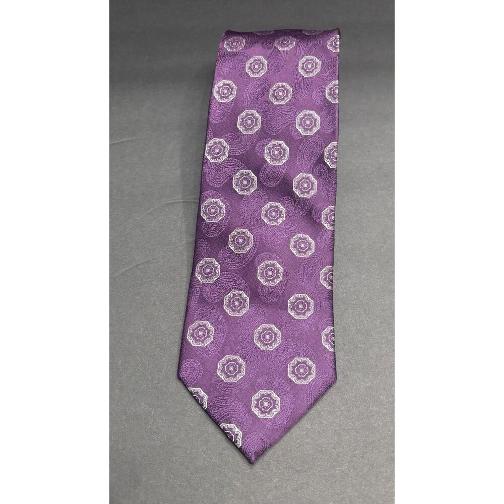 Jos. A. Bank Signature Collection Purple Silk Medallion/ Paisley Tie – Luxury